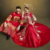 Традиционный свадебный наряд Сюхэ, вечернее платье, свадебное платье для невесты, коллекция 2023, китайский стиль, дракон и феникс