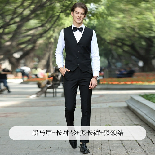 Пиджак классического кроя, мужской комплект для школьников, облегающий крой, в корейском стиле