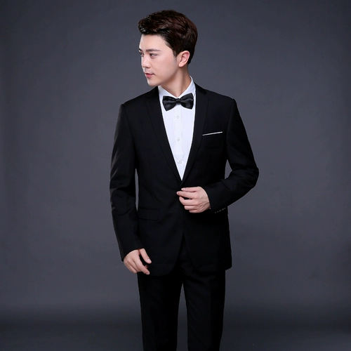 Мужской комплект, пиджак классического кроя, свадебное платье, облегающий крой