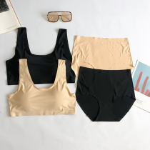 VOGANA Cannes second store summer fattening increase Ice Silk seamless underwear set female fat MM200 kg Sports