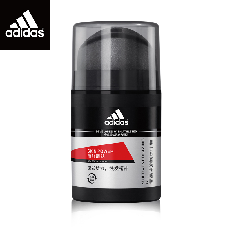 阿迪达斯男士酷能醒肤多重焕活啫喱50g 保湿抗氧化抗衰老护肤面霜