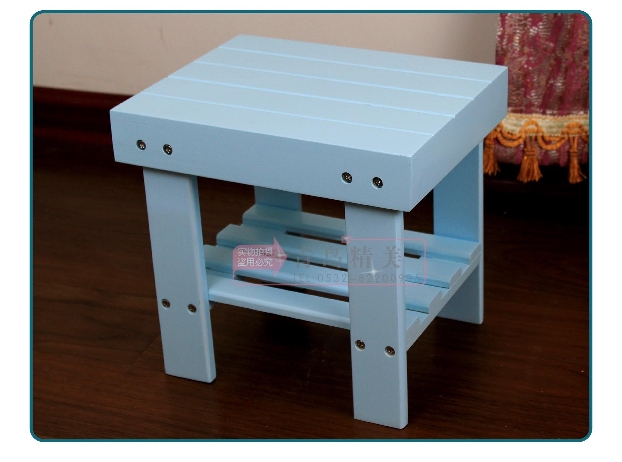 2021 Solid Wood Small Square Bench Fashion Bench Children Swap bench Home Stool Non Plastic Laundry Little Stool