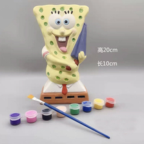 20cm high 10cm wide-umbrella sponge baby handmade plaster doll children on color deposit money jar natural latex