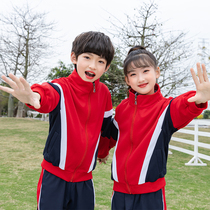 New Elementary School School Uniforms Spring Autumn Suit Autumn Games Clothing First Grade Class Clothes Red Kindergarten Garden Clothes