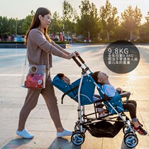 US version of the front and rear twin stroller newborn 3-year-old car can sit and fold two-way shock-absorbing double car