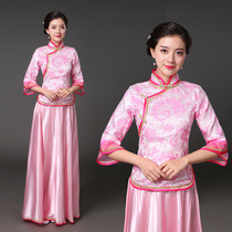 Opera performance dress female long dress 2020 new Chinese style dance costume classical dance national dance Chinese bridesmaid dress