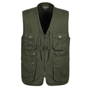 Áo vest cotton trung niên mùa xuân và mùa thu vest nam chụp ảnh câu cá nhiều túi