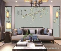 Bamboo wood fiber integrated board wall 3D5D8D printing three-dimensional painting TV background wall ceiling floor decoration entrance picture