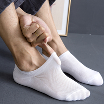 Mens socks summer thin cotton boat Socks shallow hollow hollow mesh breathable deodorant and sweat-absorbing invisible socks