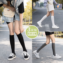 jk socks tube socks thin legs calf socks womens spring and autumn cotton stockings black uniforms knee-length Japanese Cotton