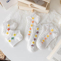 Socks womens summer thin models ins tide cotton low top shallow mouth cute Japanese Korean net red flower spring and autumn socks