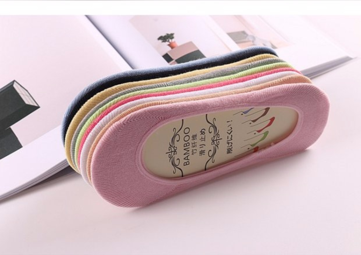 Mùa xuân và mùa hè phụ nữ mỏng vô hình vớ cotton nông miệng vớ thuyền nữ sợi tre kẹo màu silicone chống trượt chống sock đáy vớ nike
