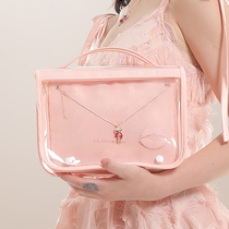 Wash Bag Woman Portable Travel Suit Transparent Waterproof Makeup Collection Bag Large Capacity Makeup Bag Hand Containing Bag