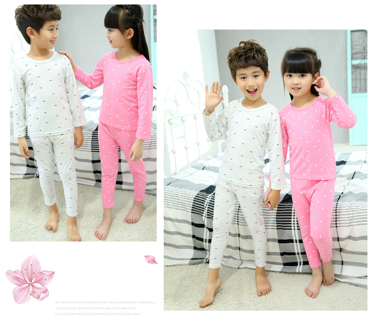 Bộ đồ ngủ mùa thu mới trong bộ đồ lót cotton trẻ em lớn Bộ quần áo cotton bé gái mùa thu đồ bộ mặc nhà cho be gái 12 tuổi