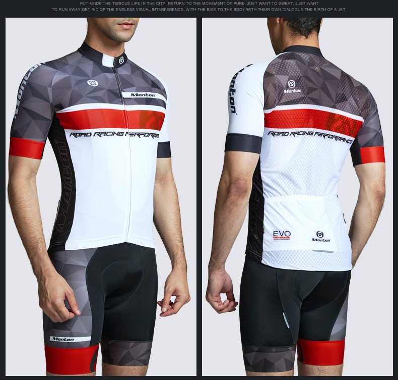 Monton JAT Men/'s Short Sleeve Shirts Bike Bicycle Top Cycling Jersey Red