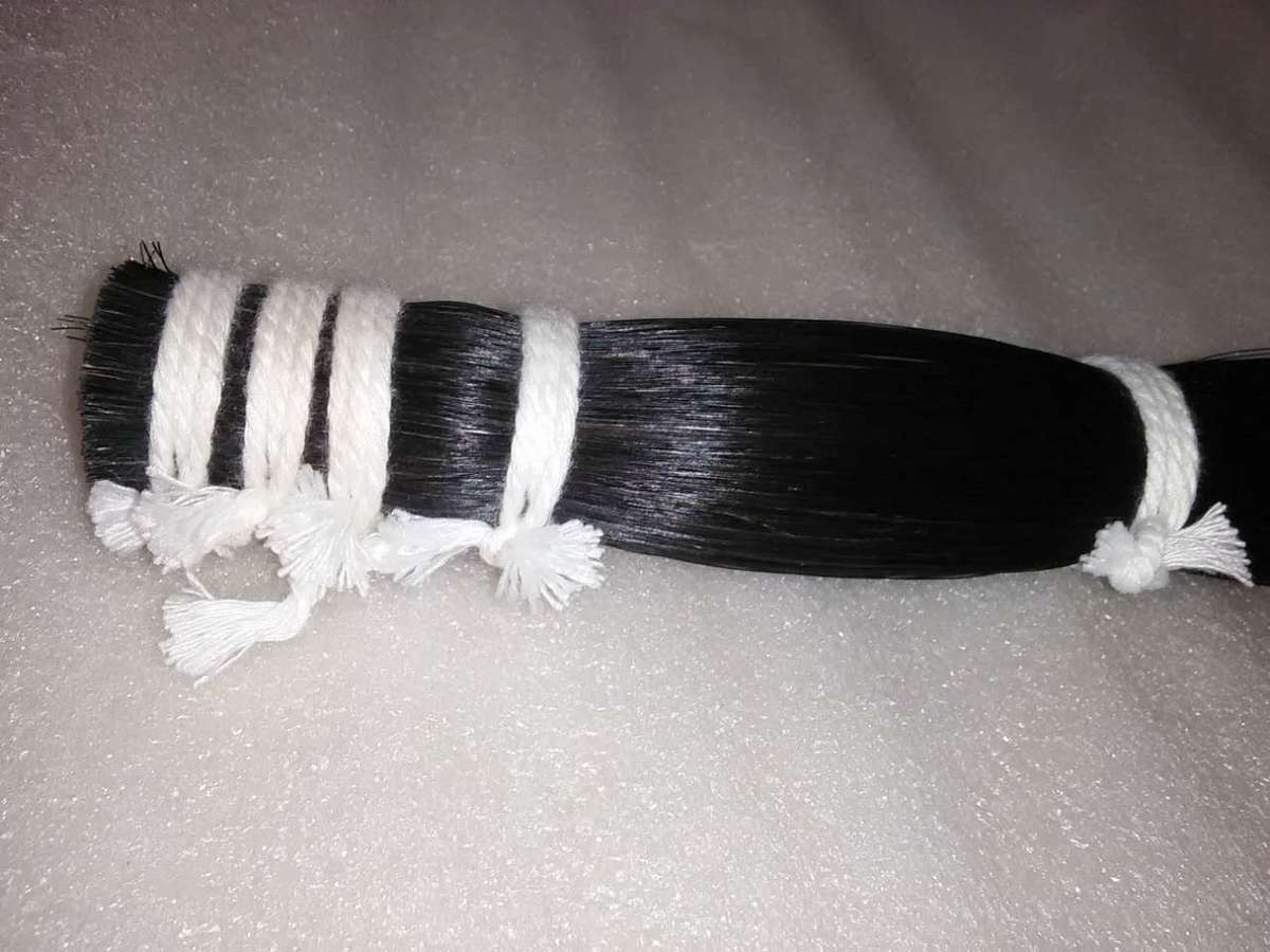Natural black bow, hair, bow process, textile wool, dust, horsetail bow, artificial breeding hair