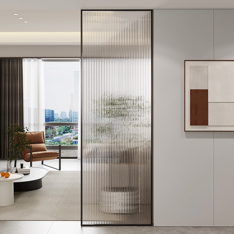 Artistic Rainbow Glass Partition Living Room Screen Facing the Entrance Door Bedroom Bathroom Half-Wall Water Ripple Foyer Artistic Rainbow Glass Partition Living Room Screen Facing the Entrance Door Bedroom Bathroom Half-Wall Water Ripple Foyer