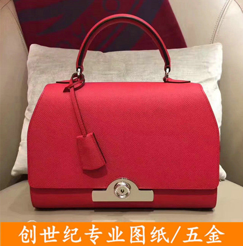 DIY Personality Customised Handmade Cow Leather Bag Locomotive Bag Drawings Edition Type Single Shoulder Carry-on Biking Bag Five Gold Accessories