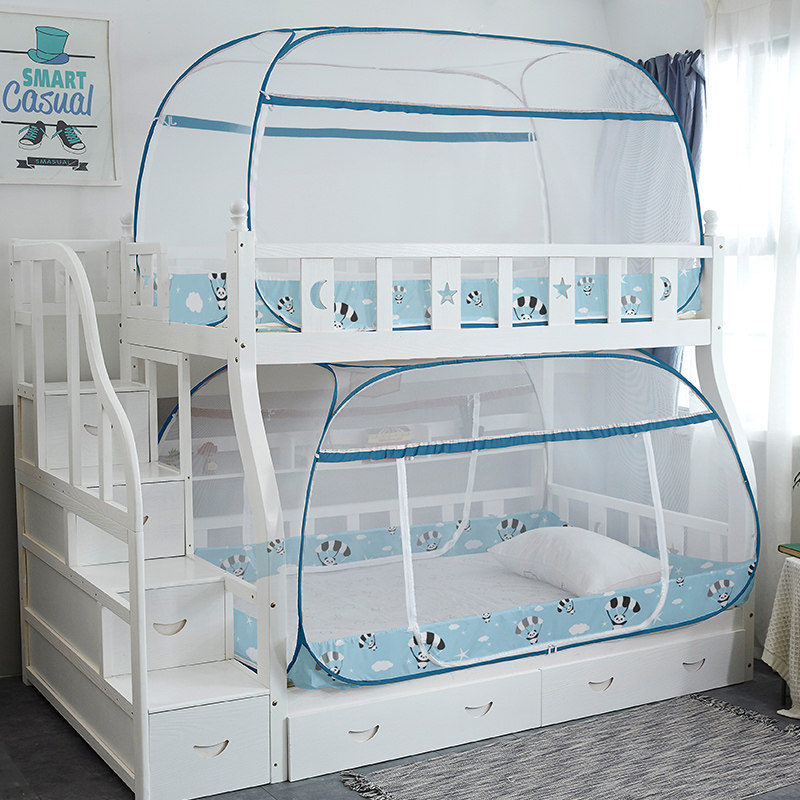 1 single person free of installation mosquito net three doors 0 8 m bed 0 9m students 80 dormitory 90x190cm2 bunk beds 1 9-Taobao