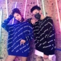 Mùa thu và mùa đông mới in thư thủy triều quốc gia nam và nữ oversize lỏng tay áo len người yêu áo len thời trang nam
