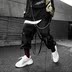 Guochao high street Loose 3M dải phản quang hip hop thiết kế quần âu nam và nữ Quần tây đen và Âu - Quần làm việc quần short nam Quần làm việc