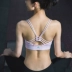 Băng đeo chéo làm đẹp gợi cảm trở lại áo ngực yoga mà không cần vành đào tạo đồ lót khiêu vũ nhẹ yếm khí thể thao nữ