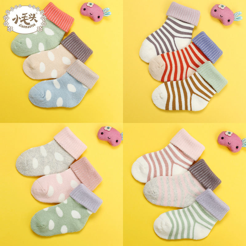 Baby Socks Children Cotton Socks Autumn Winter New Baby Midbarrel Socks Cute Cartoon No Bones Socks