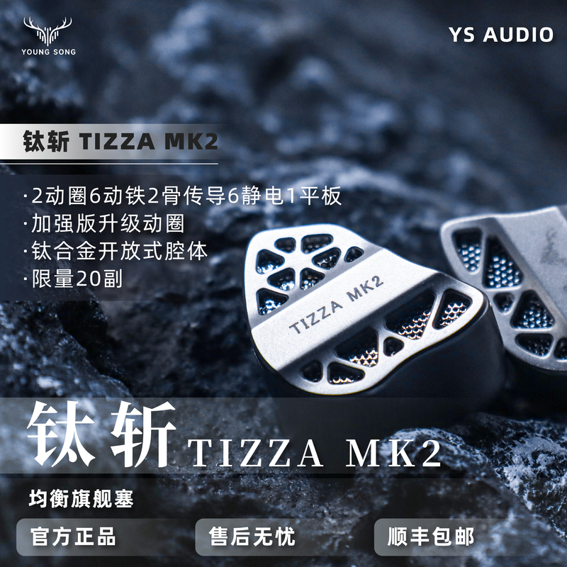 Ys Young Song New Titanium Bone Conduction Dynamic Electrostatic In-Ear Hifi High-Resolution Headphones