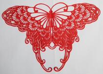 Butterfly paper-cut pure handmade window flower cut-out sticker glass sticker school student kindergarten decoration painting Chinese characteristics