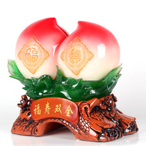 Fu Shou Shuangquan Shou Peach ordained birthday birthday birthday 60 80 birthday gift for the elderly birthday gift