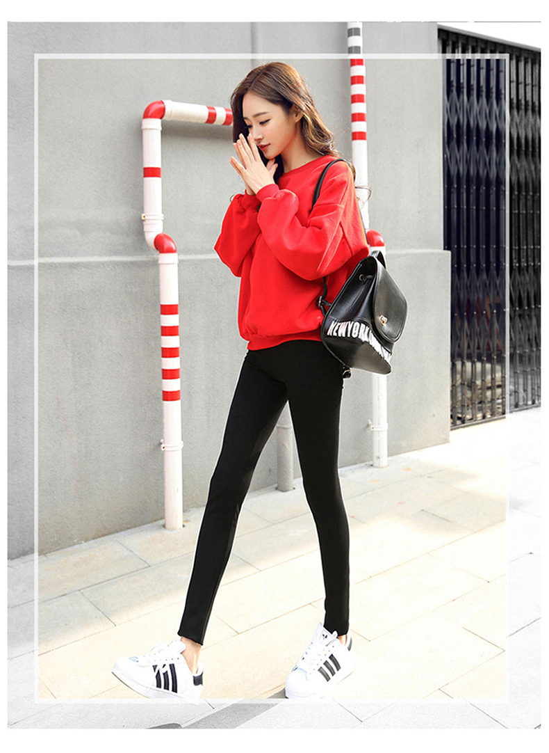 Quần legging Nam Cực mặc mùa thu đông 2018 mới cộng với bút chì nhung chín điểm dày chân đen quần legging đùi