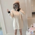 Phụ nữ mang thai mùa thu áo len dài tay thời trang áo sơ mi nữ cotton trùm đầu trong đoạn dài mùa xuân và mùa thu dệt kim phụ nữ mang thai áo ngực cho mẹ bầu Áo thai sản