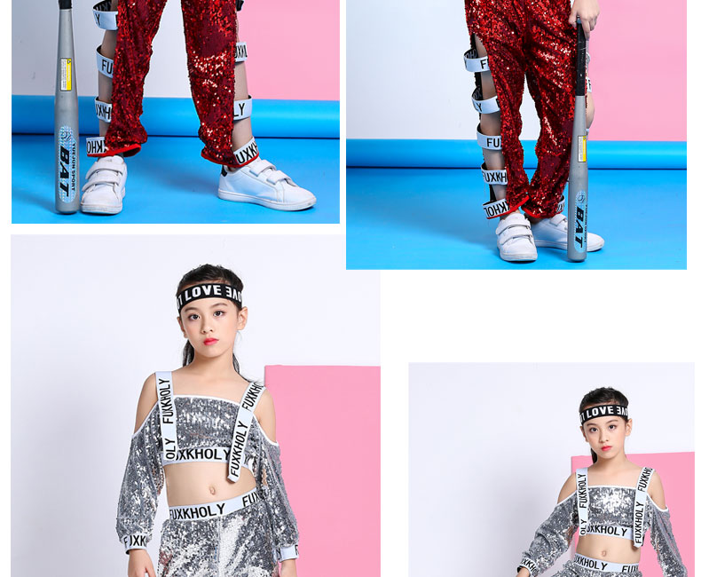 Trang phục Giáng sinh cho trẻ em, trang phục Giáng sinh, biểu diễn mẫu giáo, bé gái, nhảy jazz, sequin, biểu diễn, khiêu vũ đường phố thời trang trẻ em nam