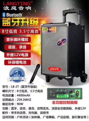Special voice blue teeth version wave court L8-2 card portable high power mobile lever lithium battery outdoor square dance