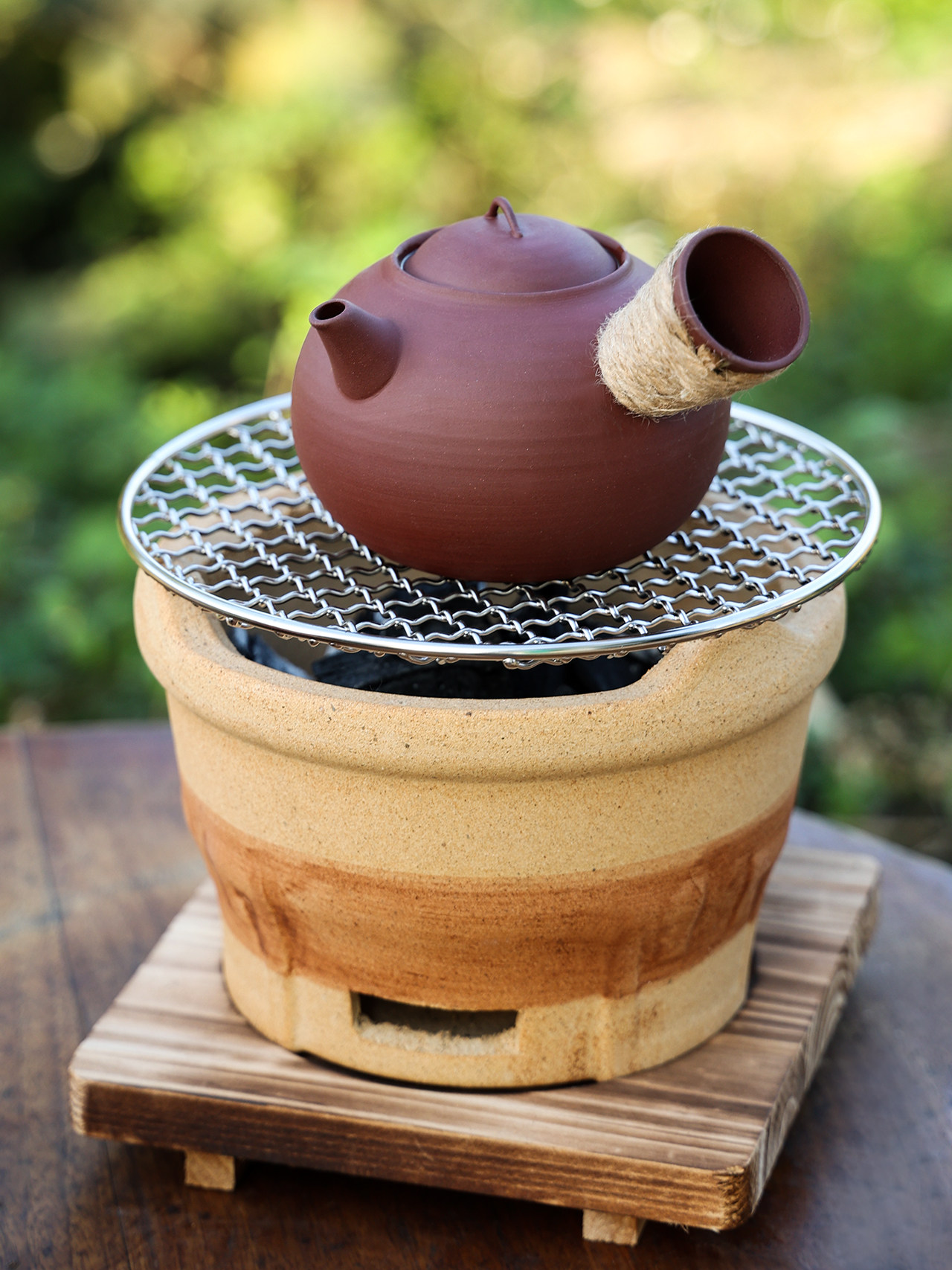 86M0围炉煮茶 罐罐茶烧烤炉茶炉煮茶炭炉陶罐煮茶罐 户外烤茶庭院-阿里巴巴