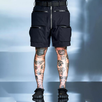 Njwn Sp38-M Multi-Pocket Zipper Functional Outdoor Waterproof Loose Cargo Shorts, Not Acronym