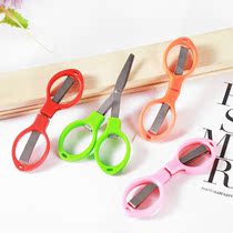 Stainless steel 8-shaped multifunctional folding scissors travel portable small scissors fishing line scissors tools scissors