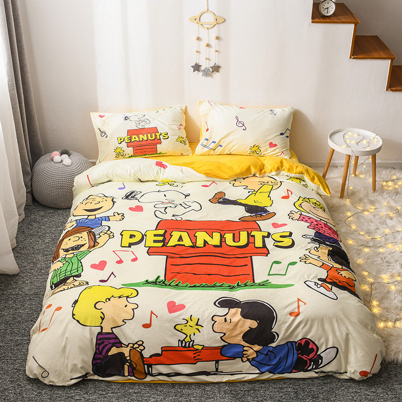 純棉床包 史努比snoopy 床包純棉床包組兒童床包動漫床單春夏薄款單人床包雙人床包床包組寢具