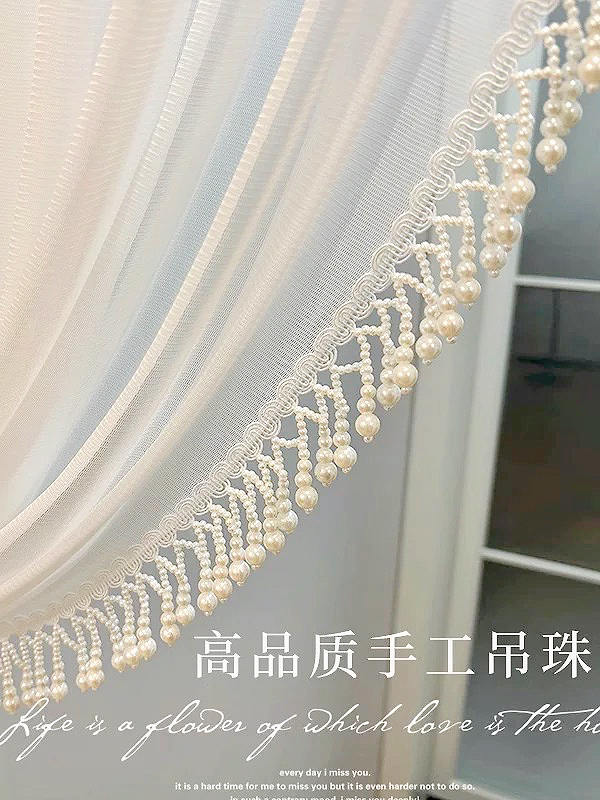Curtain Lace Tassels, Pearl String Decorative Accessories, Handmade DIY Accessories, Small Ornaments, Embellishment, Ribbon Edge Beads, Clothing