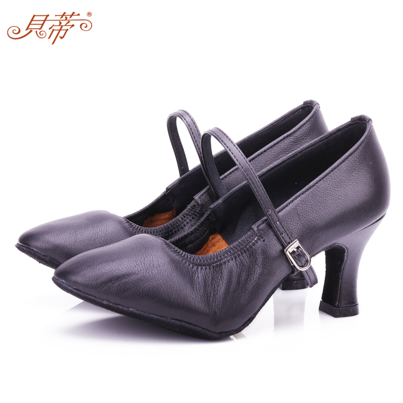 Betty Moden Dance Shoes Lady High - end Leather Soft Soft Soft Soft Heels Dance Waltz Social Dance Shoes 125