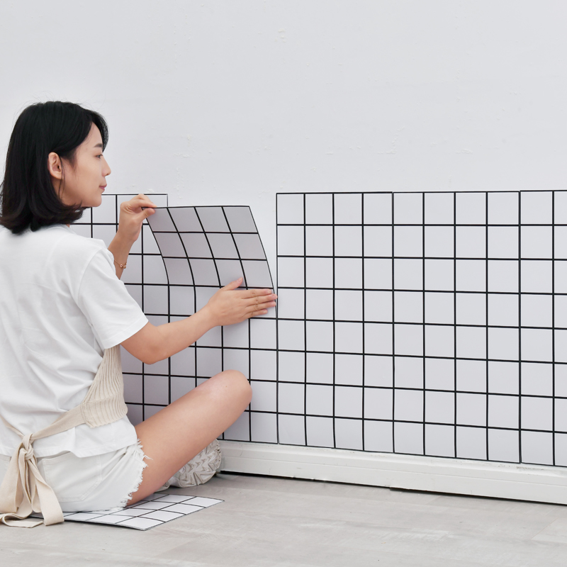 Nordic minimalist self-adhesive wall stickers kitchen anti-oil stickers Makeup Room Clothing shop Milk Tea Shop Renovated Bar Paper