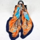 Baibao Box Orange+тибетский синий (атласный большой шарф)