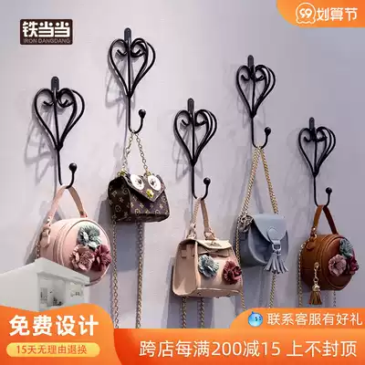 Clothing store display rack wall-mounted adhesive hook point hanging hook hook hanging adhesive hook children's clothing store women's clothing store iron art