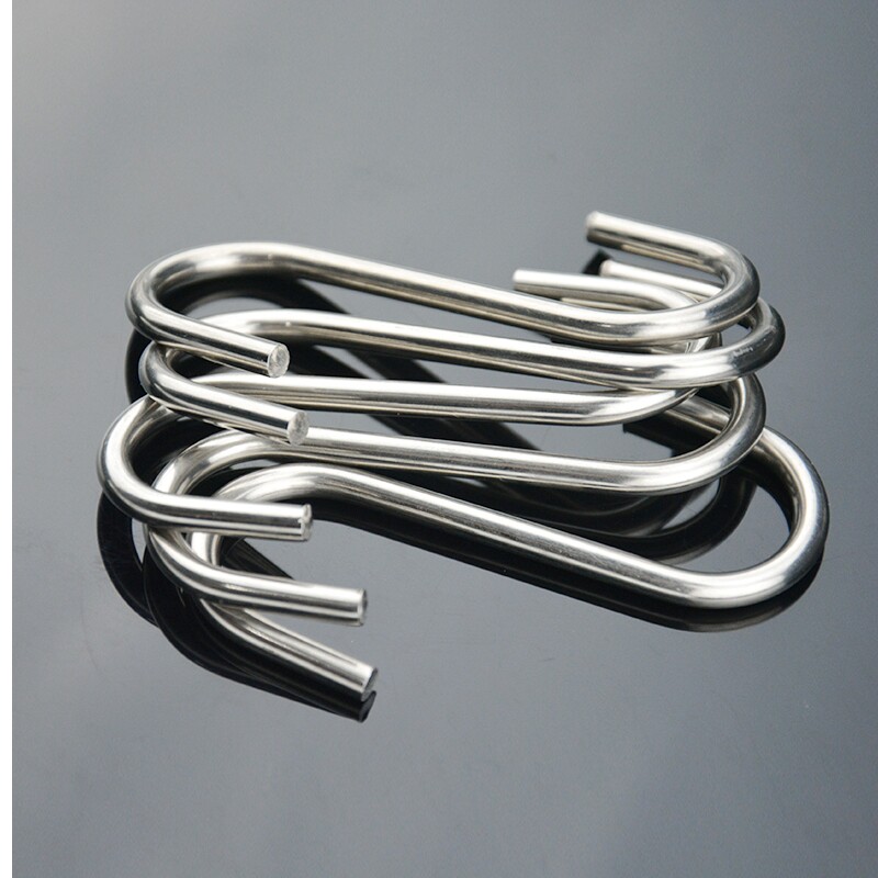 Stainless steel S-shaped hook large hook s hook kitchen bathroom multi-purpose s-shaped hook metal S hook bacon hook