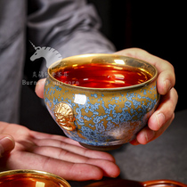 It is recommended to build a high-end personal large master cup 24K gold gilded health tea cup tea cup tea cup