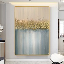 Pure Hand Painted Oil Painting Gold Leaf Light Luxurious Fortune Tree Genguan Background Wall Decoration Painting Nordic Modern Abstract Living Room Hanging Painting
