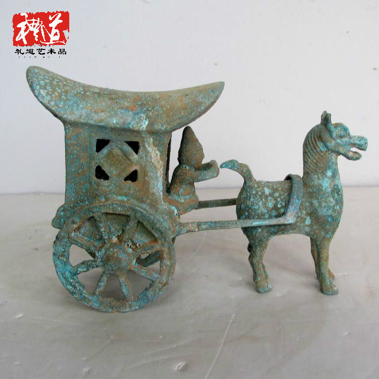 Return to the old shed Bronze Ware Pendulum Piece Bronze Carriage Imitation Handai Exhibits Ancient Play Collection Souvenirs Pure Bronze Marmalade