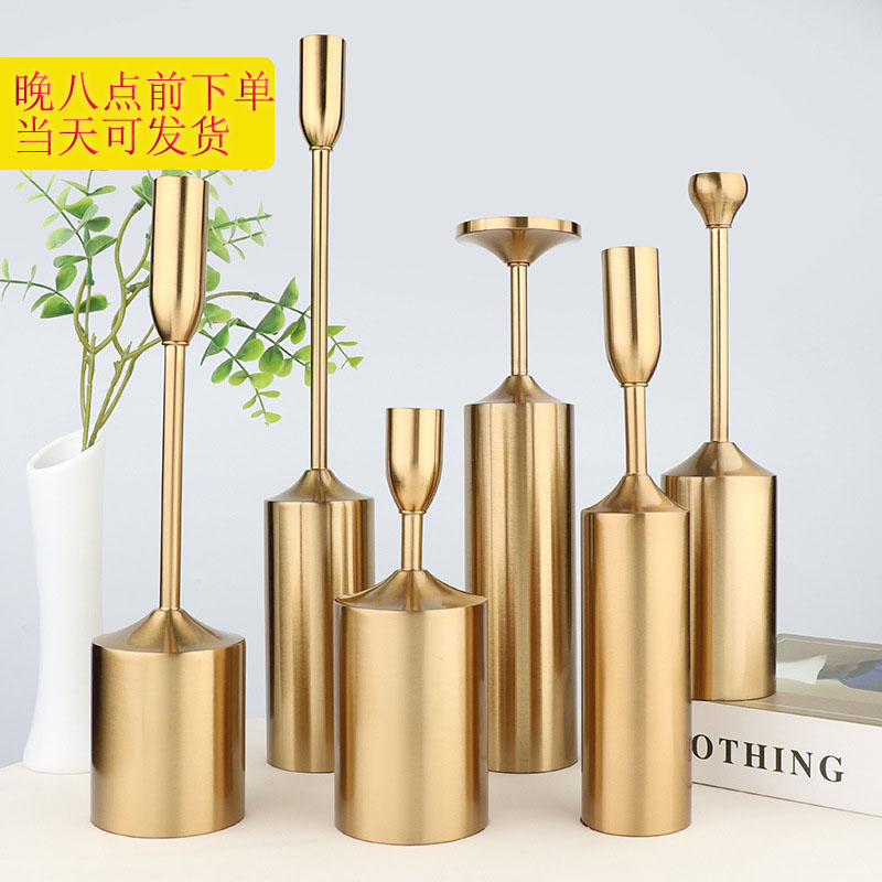 Metal Candle Holder Minimalist Wedding Photography Props-like Candle Candle Light Dinner Tabletop Balloon Party Pendulum-Taobao