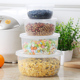 hộp cơm elmich Hộp bảo quản đặt bát nhựa ăn liền bát tủ lạnh hộp lưu trữ lò vi sóng hộp cơm trưa hộ gia đình niêm phong hộp tròn - Hộp cơm điện sưởi ấm hộp cơm hâm nóng