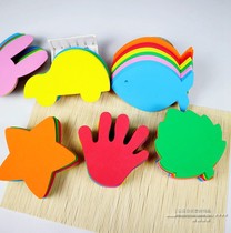 Kindergarten early education color cut and paste foam sponge paper blackboard newspaper rating bar wall stickers decoration can be pasted photo writing